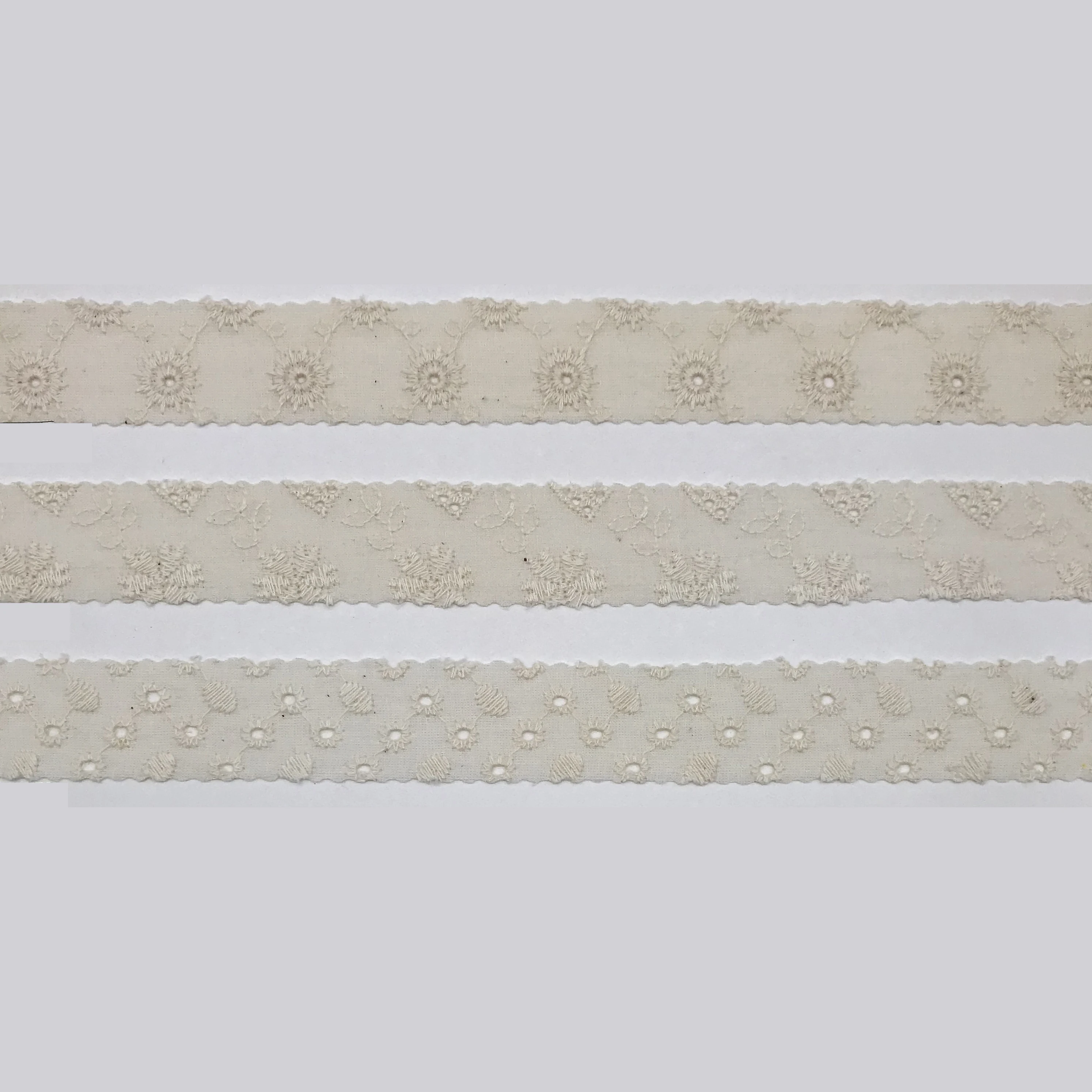 New style Swiss embroidery cotton lace 2.5cm, voile lace trimming, mesh lace trimming