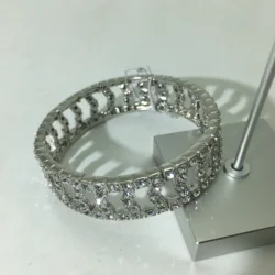 wholesale silver string rhinestone crystal color stretch bracelet rhinestone for women