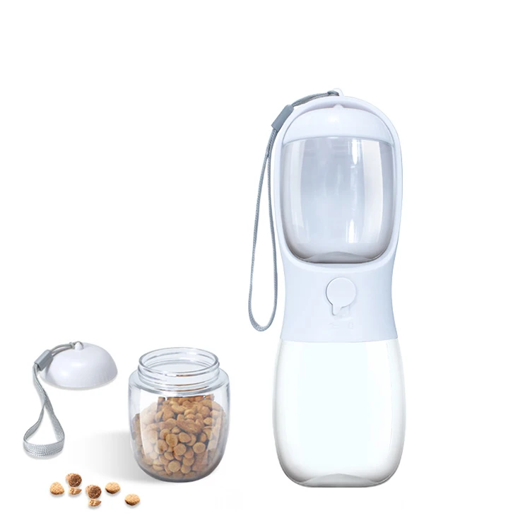 Food Grade Bottle Leak Proof Portable Pet Bottle Manufacture Puppy Water Dispenser with Food Container for Pets Outdoor Walking