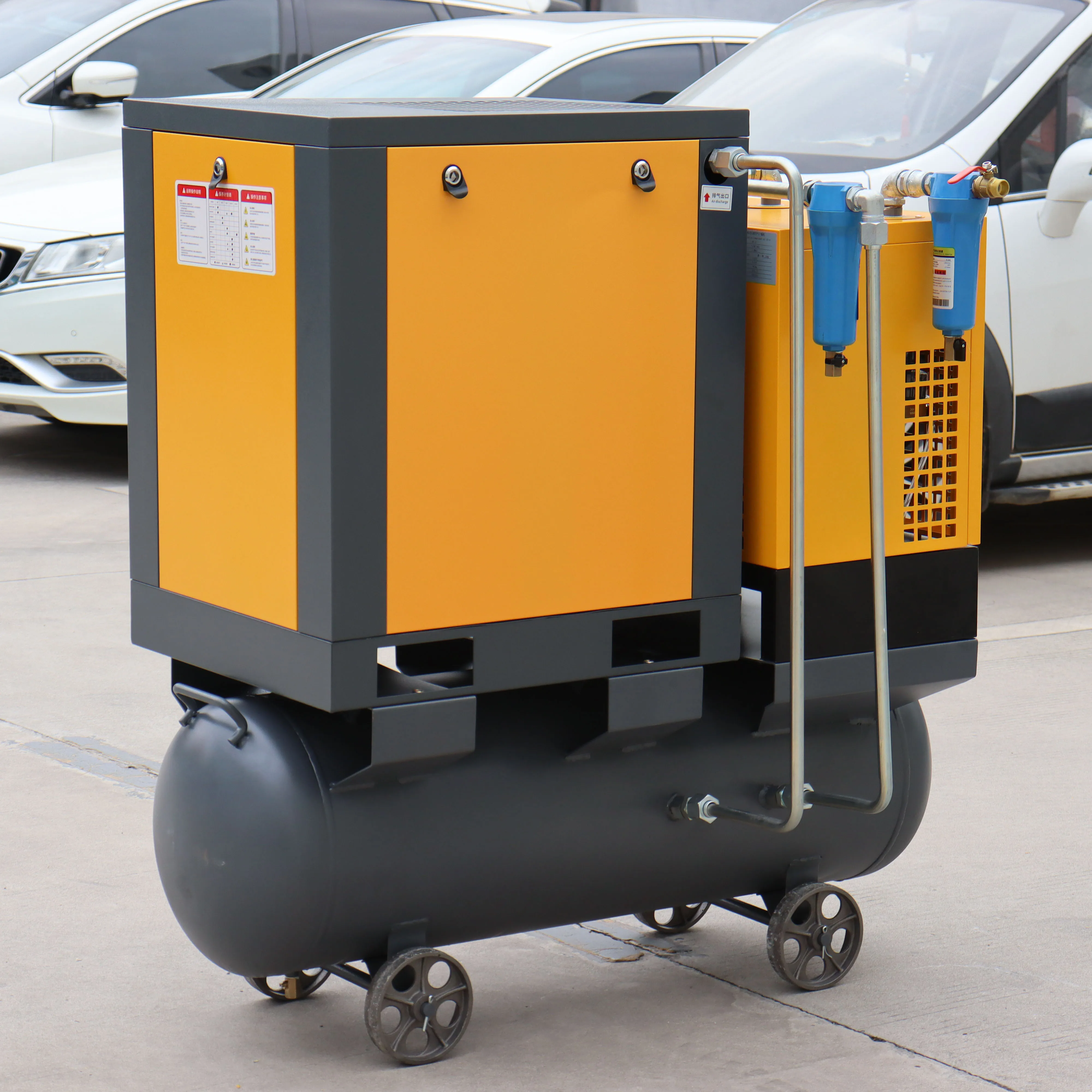 Screw air compressor 7.5kw/11kw/15kw/22kw permanent magnet frequency conversion silent spiral all in one air compressor