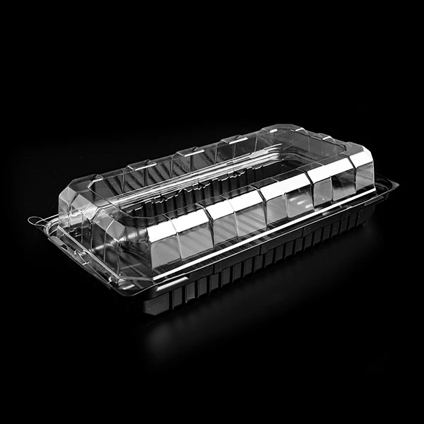 Wholesale Rectangle Plastic Transparent PET Cheese Cake Food Packaging Cheap Sushi Pastry containers Clear Cake Box With lid