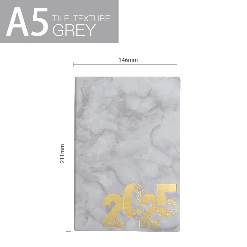 2025 custom luxury business agenda set budget planner notebook with pen marble gold daily planners and journals school supplies