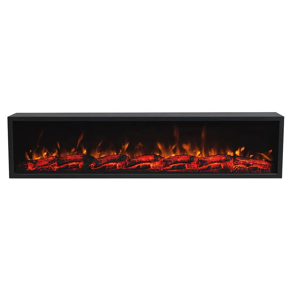 new 72 inch narrow side recessed electric fireplace