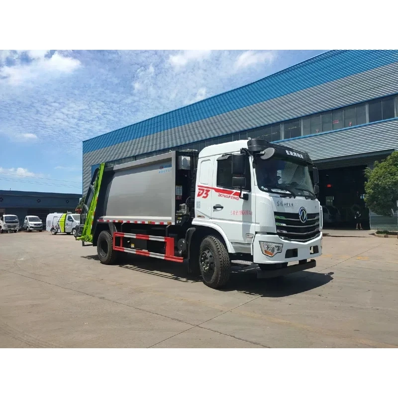 New garbage truck Dongfeng 4500mm wheelbase with remote control of 15 square compression garbage truck