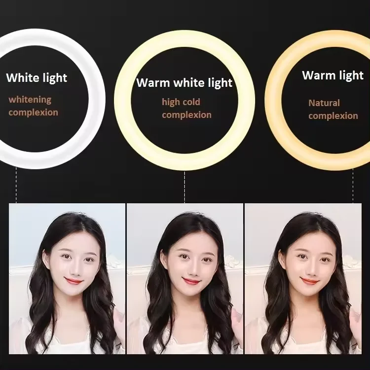 2024 Best Selling Cell Phone Holder 21Inch LED Ring Light With Tripod Stand For Live Stream/Makeup/YouTube Video