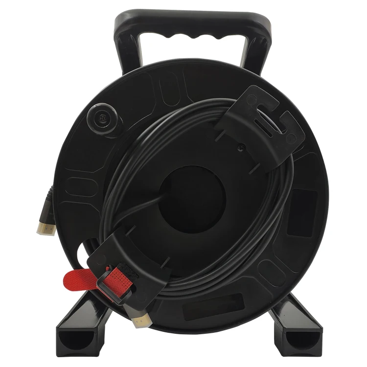 Ultra HD 8K 4K HDMI 2.1 Cable AOC reel cable Steel Armored HDMI Active Optical Cable 50m