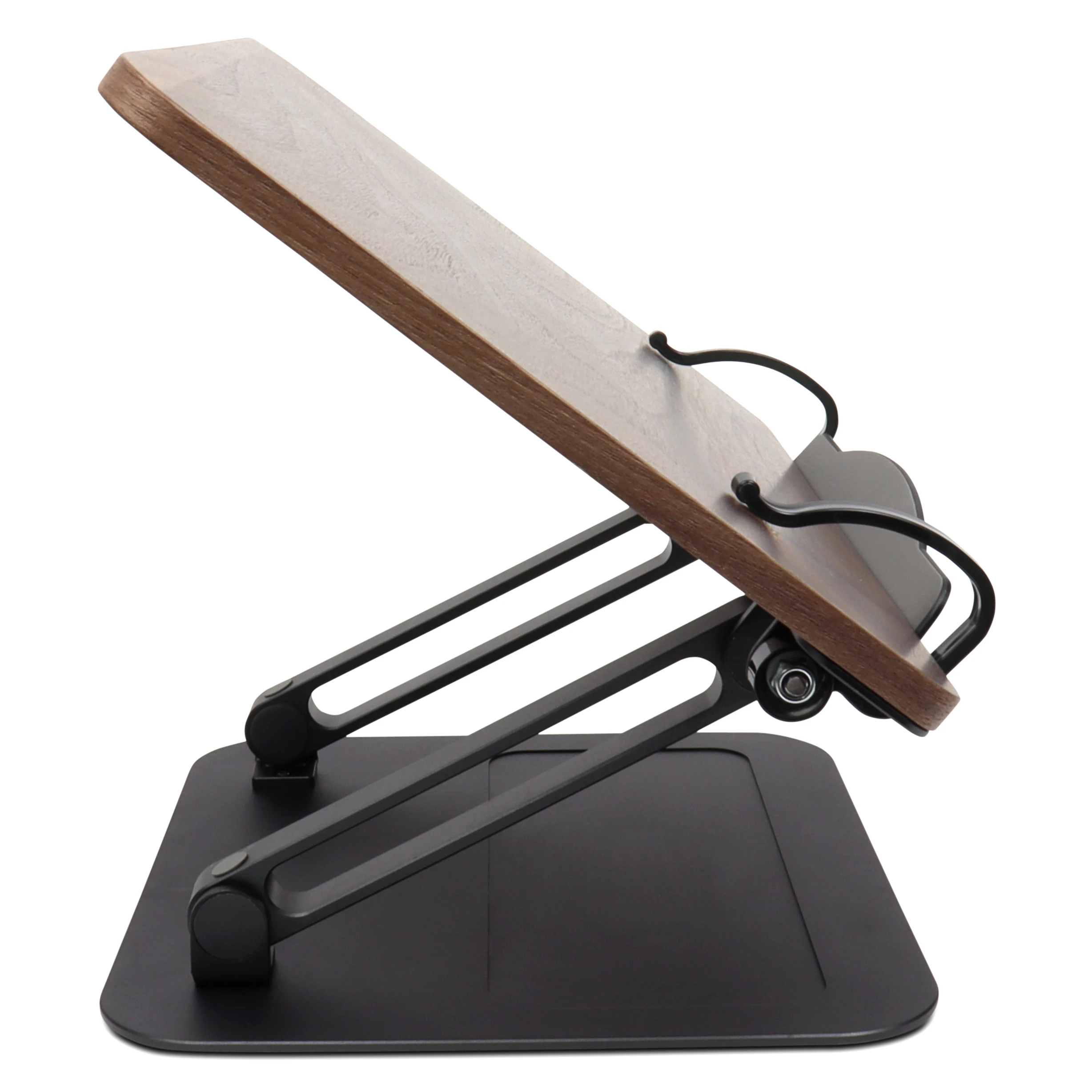 Adjustable Booker Holder Tray Page Paper Clips Cookbook Reading Desk Portable Sturdy Bookstand Bamboo Book Stand