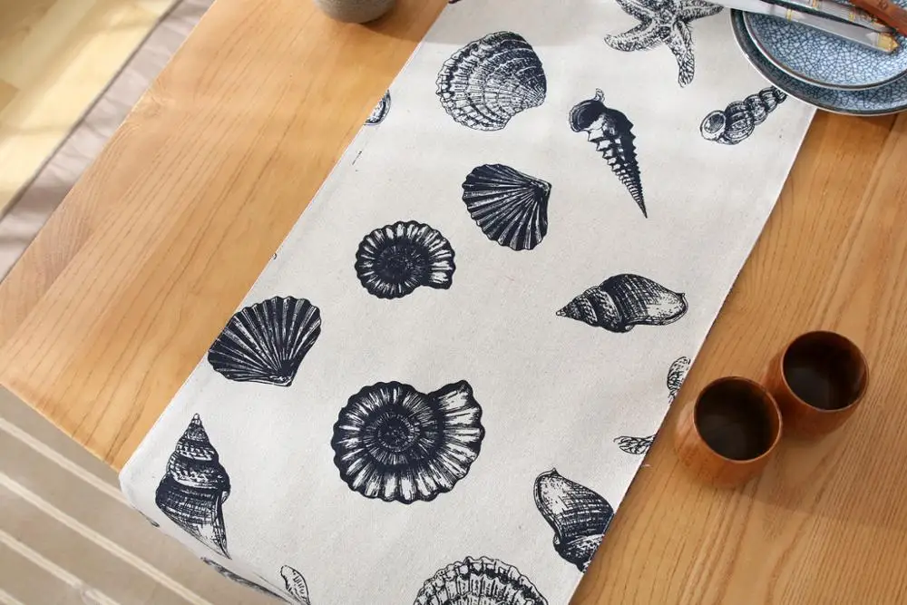 
Hot sale cotton linen fabric table runner for home decoration 