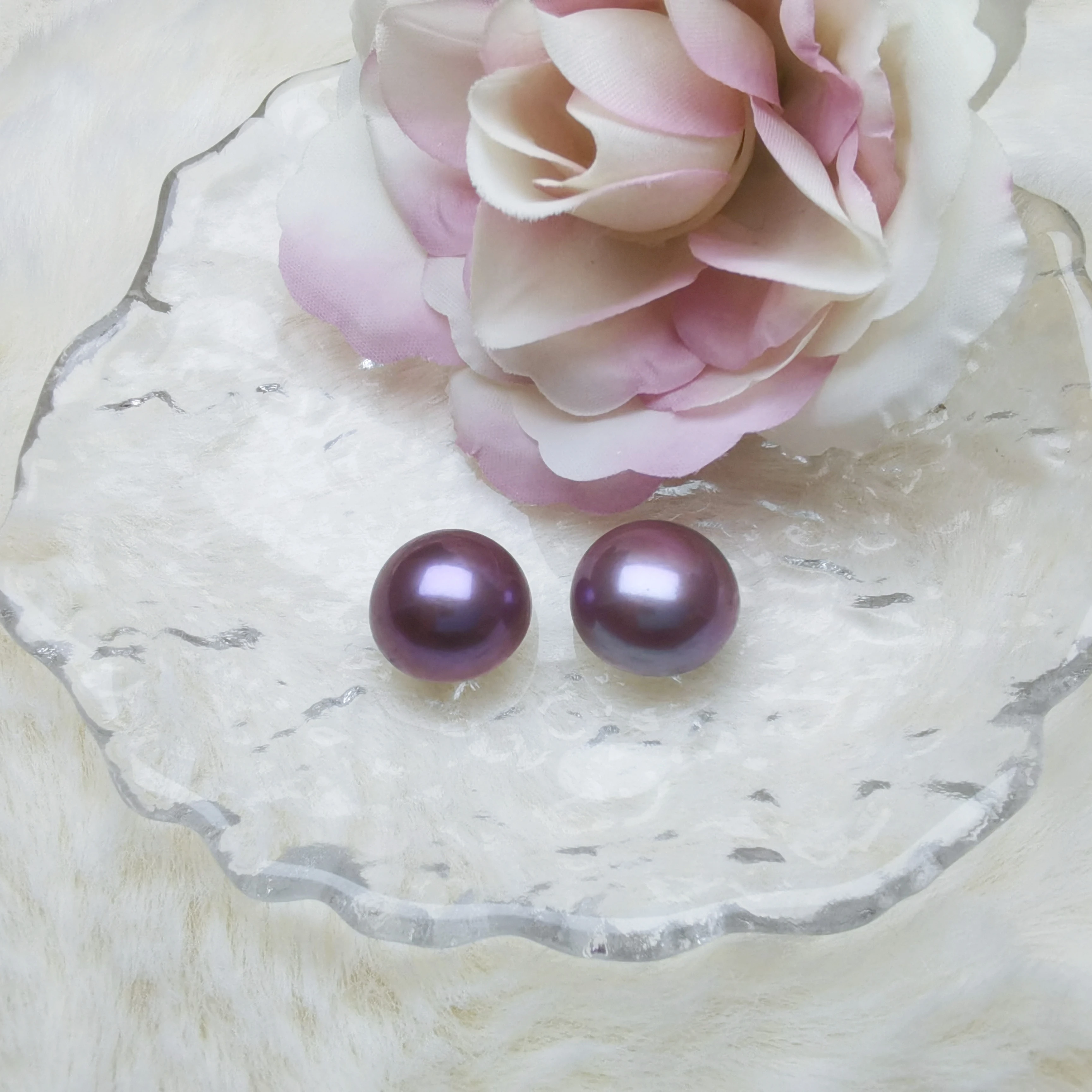 Natural 13-14mm AAAAA Purple Mabe Real Freshwater Pearl Edison Strand Beads Perles Loose for Jewelry