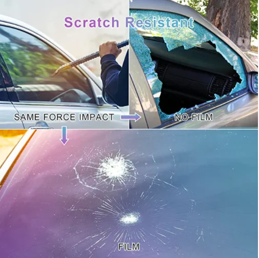 Chameleon Window Film Photochromic Car Tint UV 99% 1.52x30m Chameleon Rainbow Car Window Solar Red Chameleon Tint