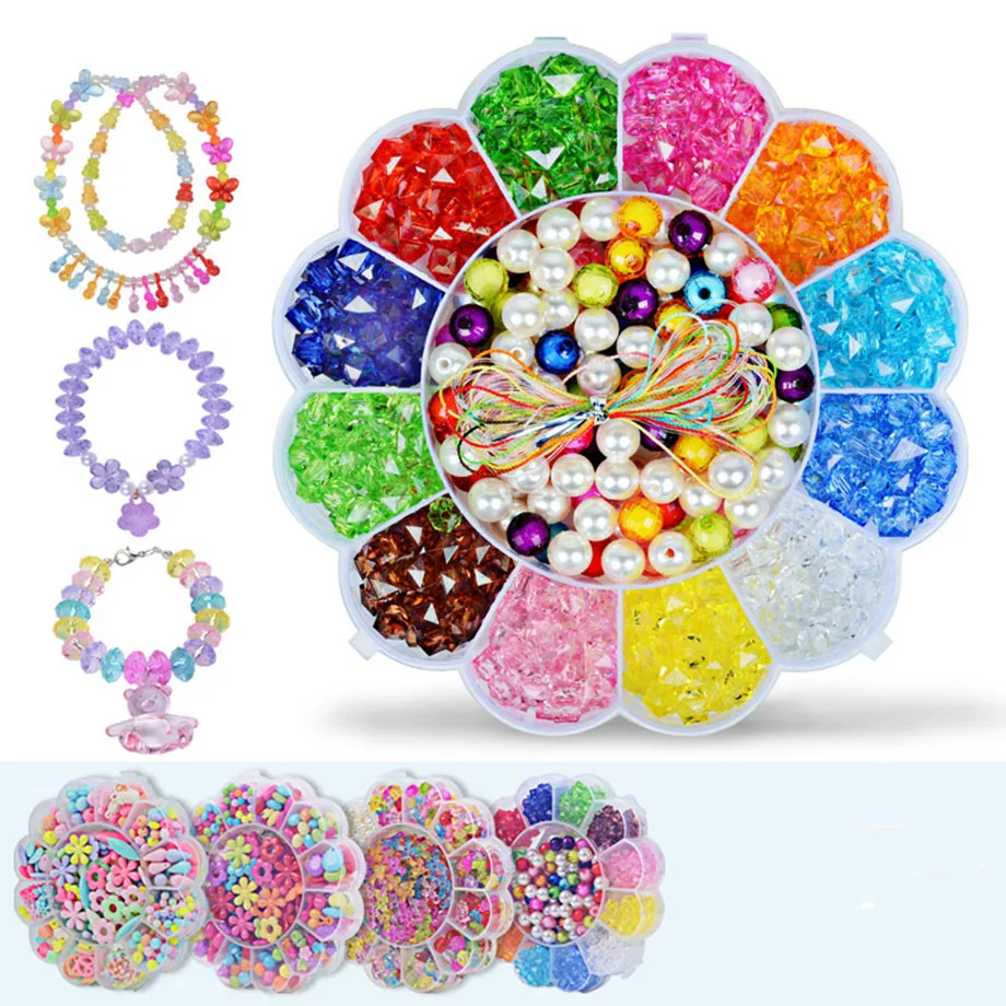 2023 Hot sales colorful Beads  Kit, DIY Beads Set diy kit,DIY Jewelry Making Bracelet Necklace
