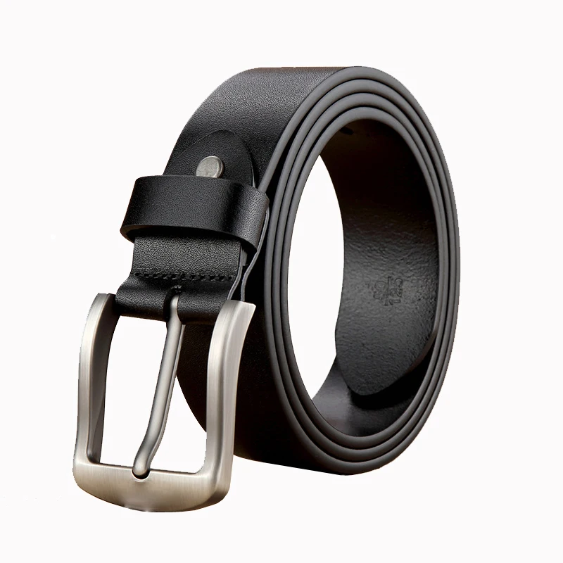 Yakeda Men Genuine Leather Belt Outdoor Tactical Belt Leather Jeans Adjustable Pin Buckle Combat Training Tactical Belt