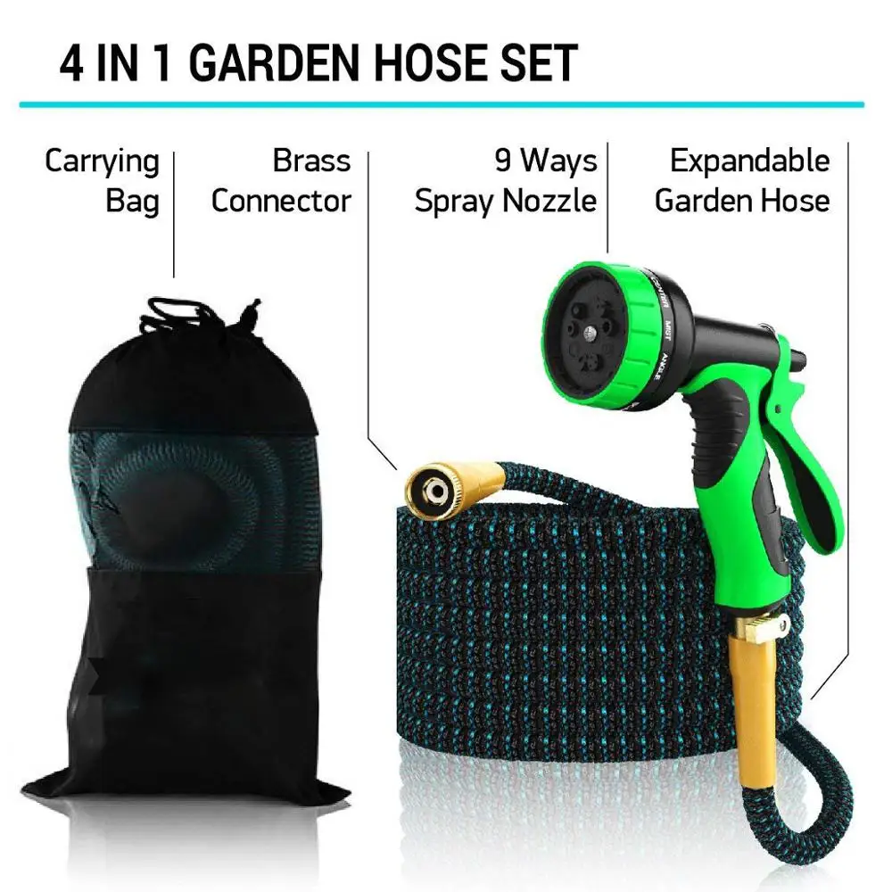 Incredible expanding garden hose extendable pipe cleaning nozzle for expandable garden hose