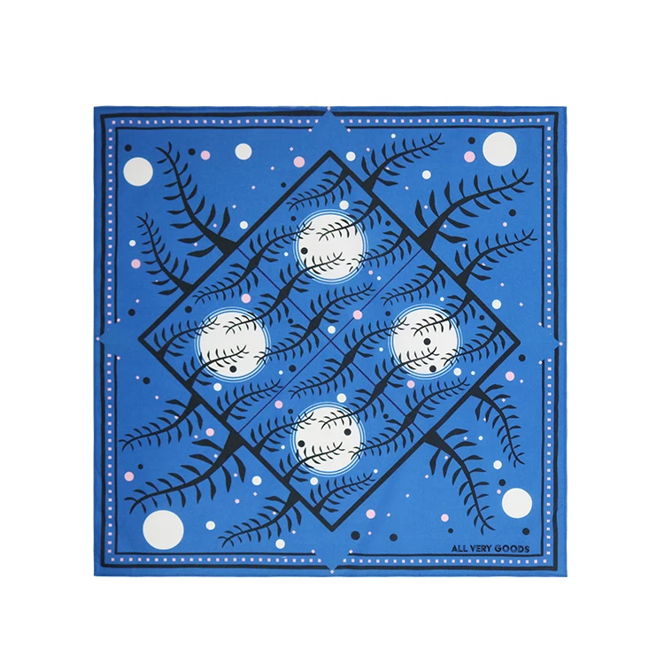 Custom Bandana 100% Organic Cotton Print Headscarf Custom Cotton Handkerchiefs