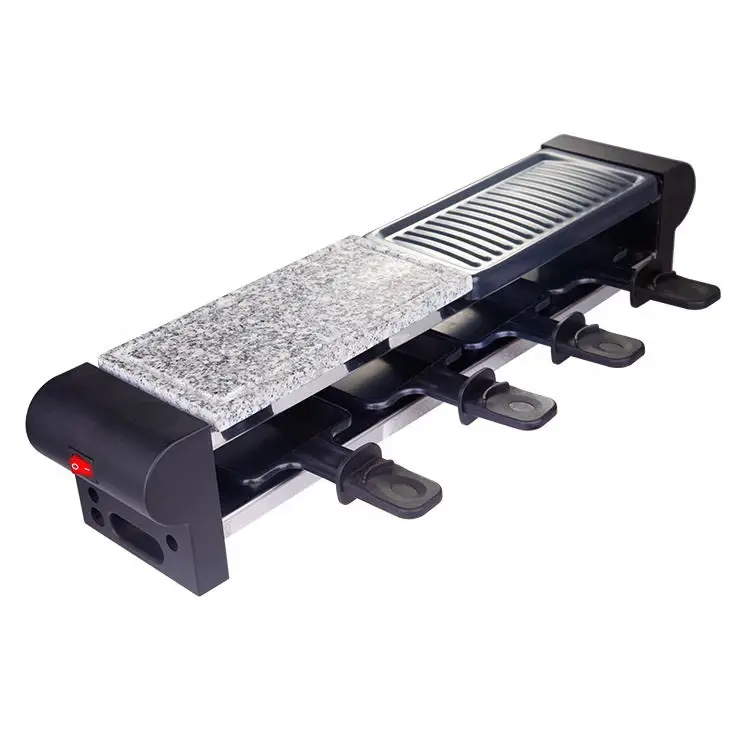 Table Raclette Grill Easy Cleaning Nonstick Plate Electric BBQ Raclette Table Grill for 4  person raclette  stone grill