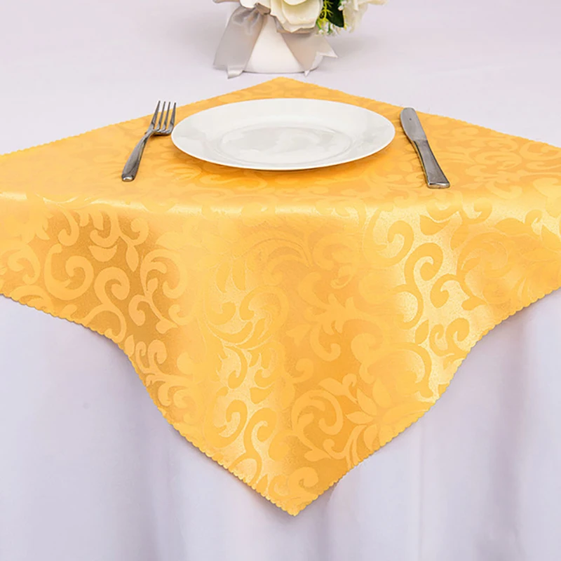 Gold Cloth Napkin Hotel Restaurant Jacquard Napkins for Wedding Party Event