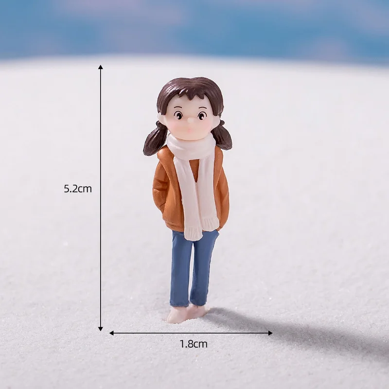 Cartoon Figure Plastic Creative Figurines Car Decoration Home Cute Girl Doll