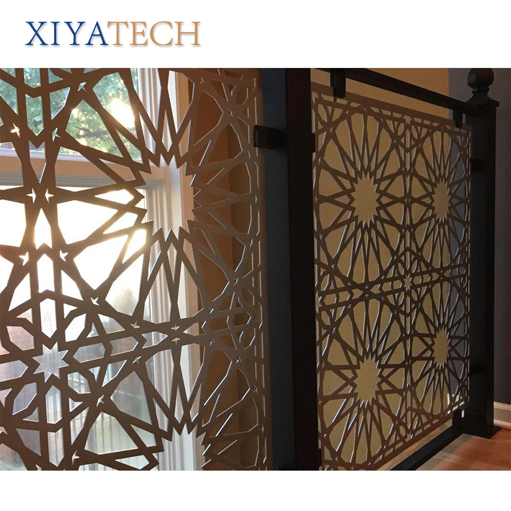 XIYATECH Decorative Outdoor Laser Cut Metal Railing System for Balconies and Staircases