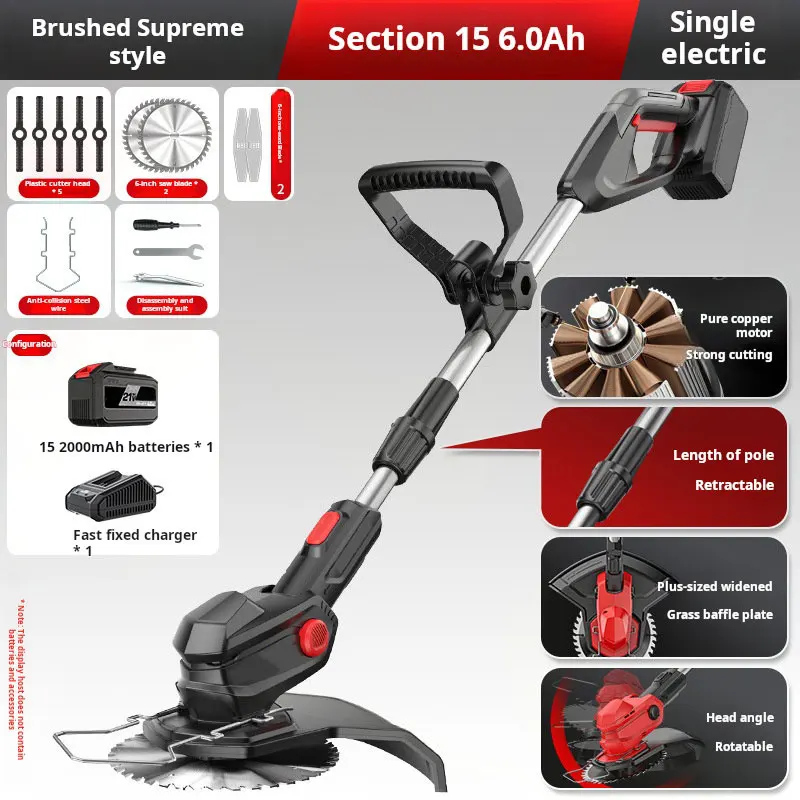 Electric Mower small household handheld weeding machine rechargeable lawn pruning lithium battery grass trimmer Agricultural