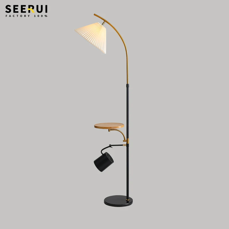 Креативная светодиодная Напольная Лампа NFL103 с круглым столом и подогревом ног лампы для гостиной дивана чтения прикроватные светильники спальни