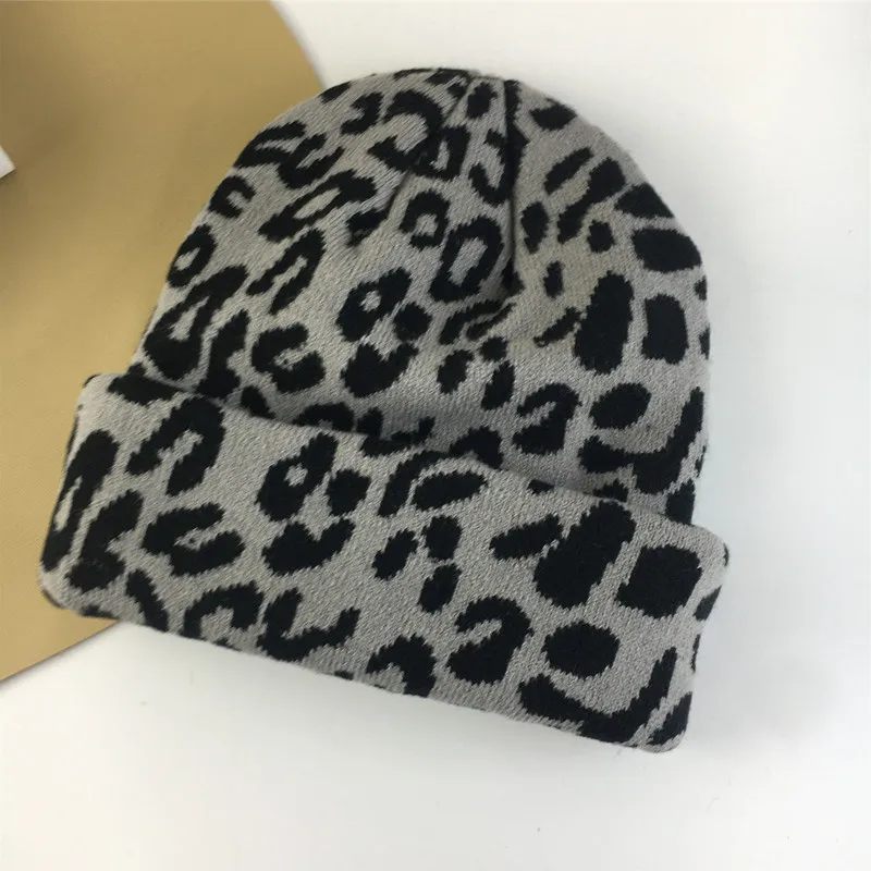 Bestella Unisex Winter Knitted Beanie Hat Cap Zebra Stripe Leopard Animal Pattern Digital Designer Adult Casual Daily Use
