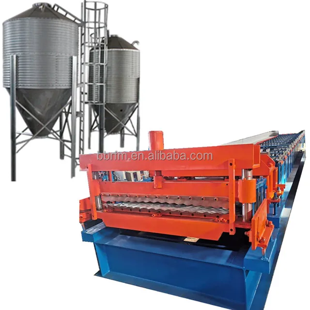 Square silo grain bin machine storage silo machine for sale Wheat storage flour silo corrugated panel machine for sale
