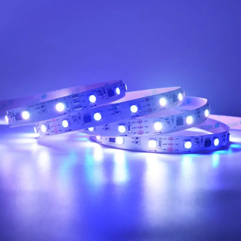 SMD5050 RGBIC Light Tape DC12V 9.6W 42LEDS RGB Addressable Smart LED Strips for TV Backlight Box