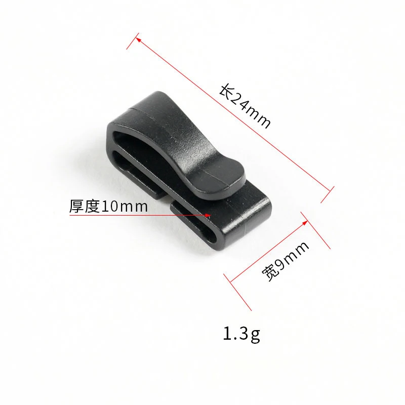 SAS Bag Accessories 9mm 11mm 12mm Multi Size Black Plastic Quik-slip Strap Buckle Clip for Belt