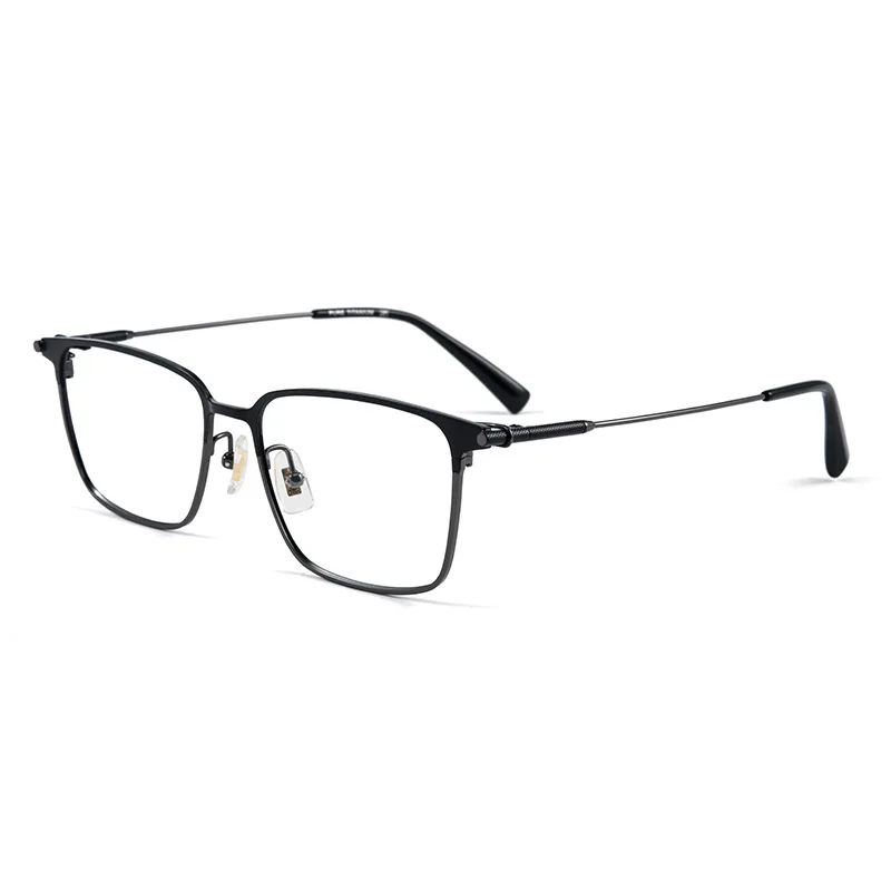 2024 Unisex Business Black Square Frame Glasses Pure Titanium Lightweight High-End Optical Eyewear Titanium Glass