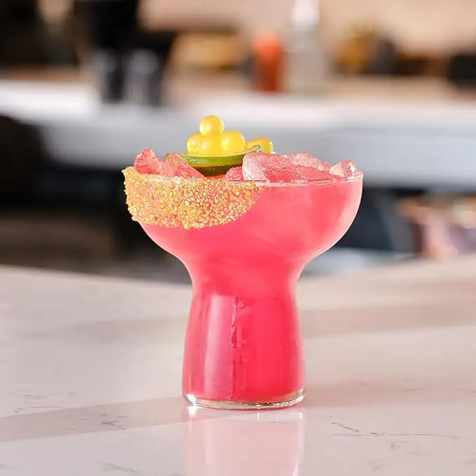 9oz Stemless Margarita Glasses Unique Bar Glasses Great for many occasions