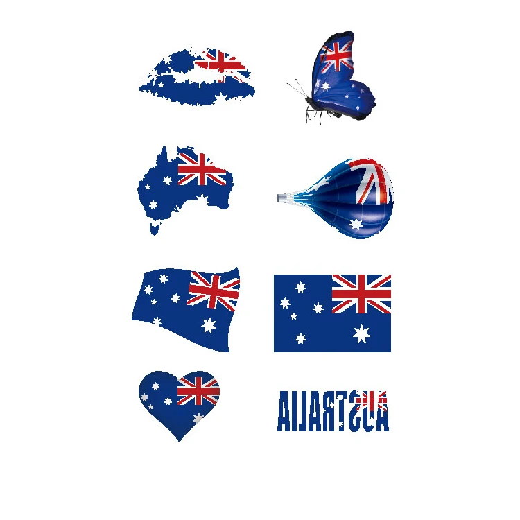 custom flags temporary tattoos  for Qatar  World Cup stickers Brazil flag body tatoo