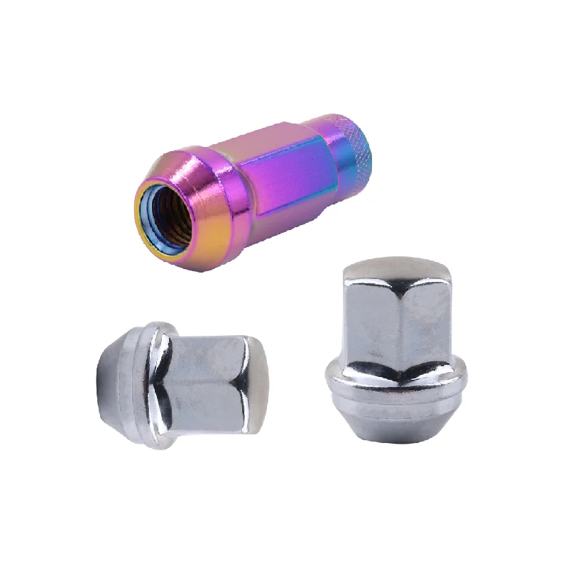 Professional Customization Customize M12x1.5,  aluminium carbon steel different styles colored spline long truck wheel lug nuts/