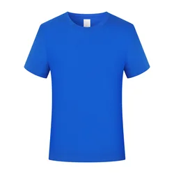 220GSM Worsted 100% Cotton Group Culture Garments Short Sleeve T Shirt Custom Logo Printing Blank T-Shirt