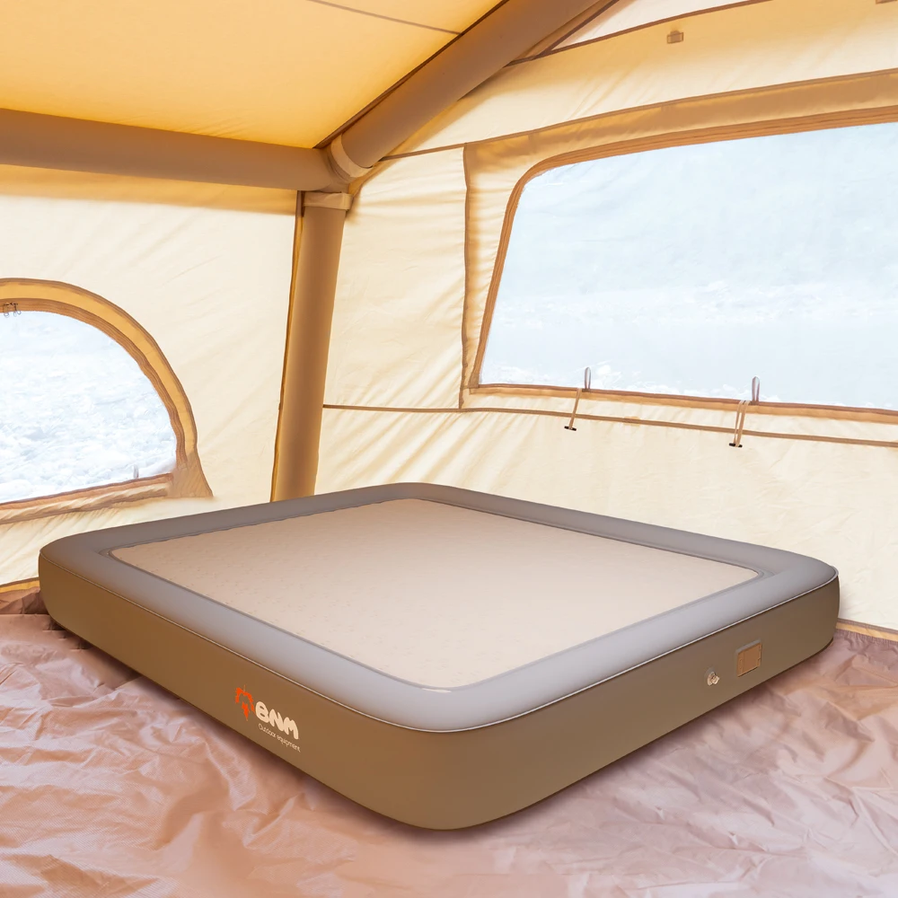 Factory Custom DWF Inflatable Bed King Size Camping Air Mattress With Built-In Pump Inflatable PVC Air Mattress