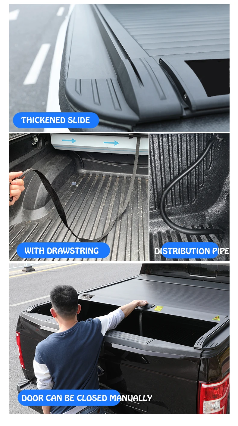 Electrical Pickup truck rear cover roller lid detachable cover for DMAX  TRITON NAVARA NP300 NAVARA FRONTIER TERRANO  AMAROK