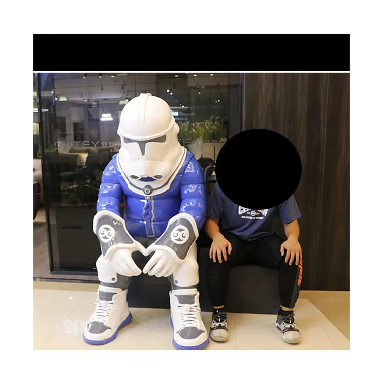 Fiberglass Robot Sculpture Action Life Size Starwars Statue Superhero Movie Figures Outdoor Decoration
