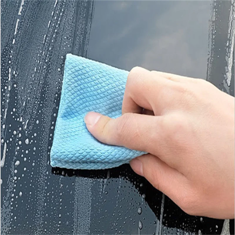 Microfiber Fish Scale Glass Towel Kitchen Cleaning Cloth