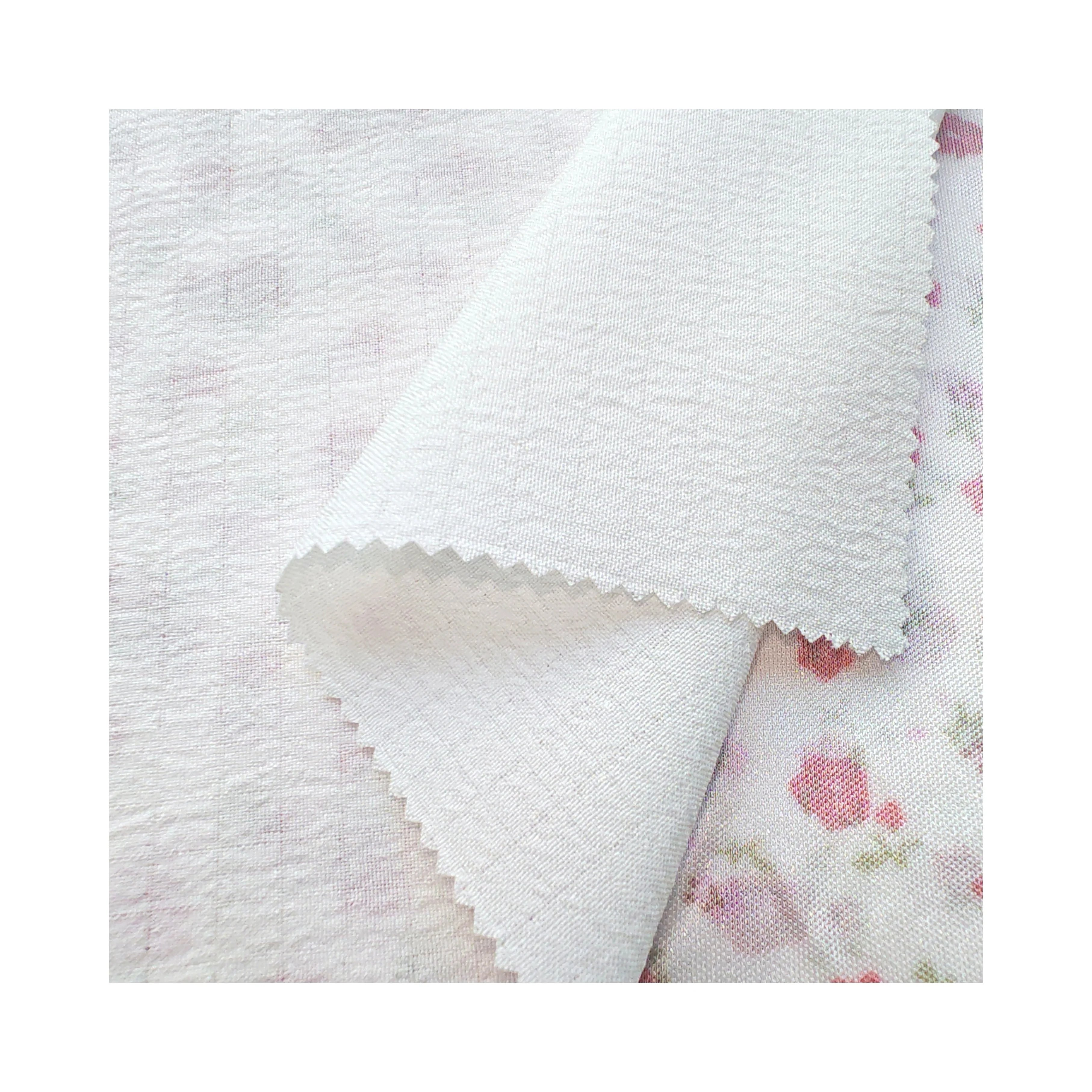 Custom wholesale 100% Polyester lightweight Bubble Printed Fabric Plaid woven fabrics blank cloth for dress