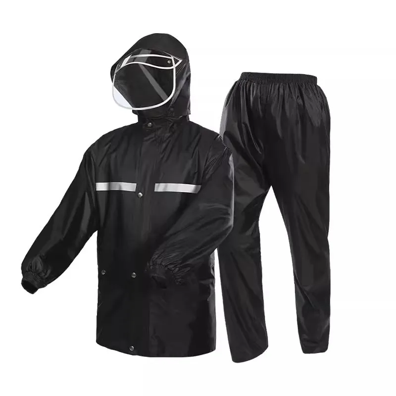 Rain Coat Factory Custom Wholesale Industrial Waterproof Raincoat Jacket Polyester Work Raincoats for Adults
