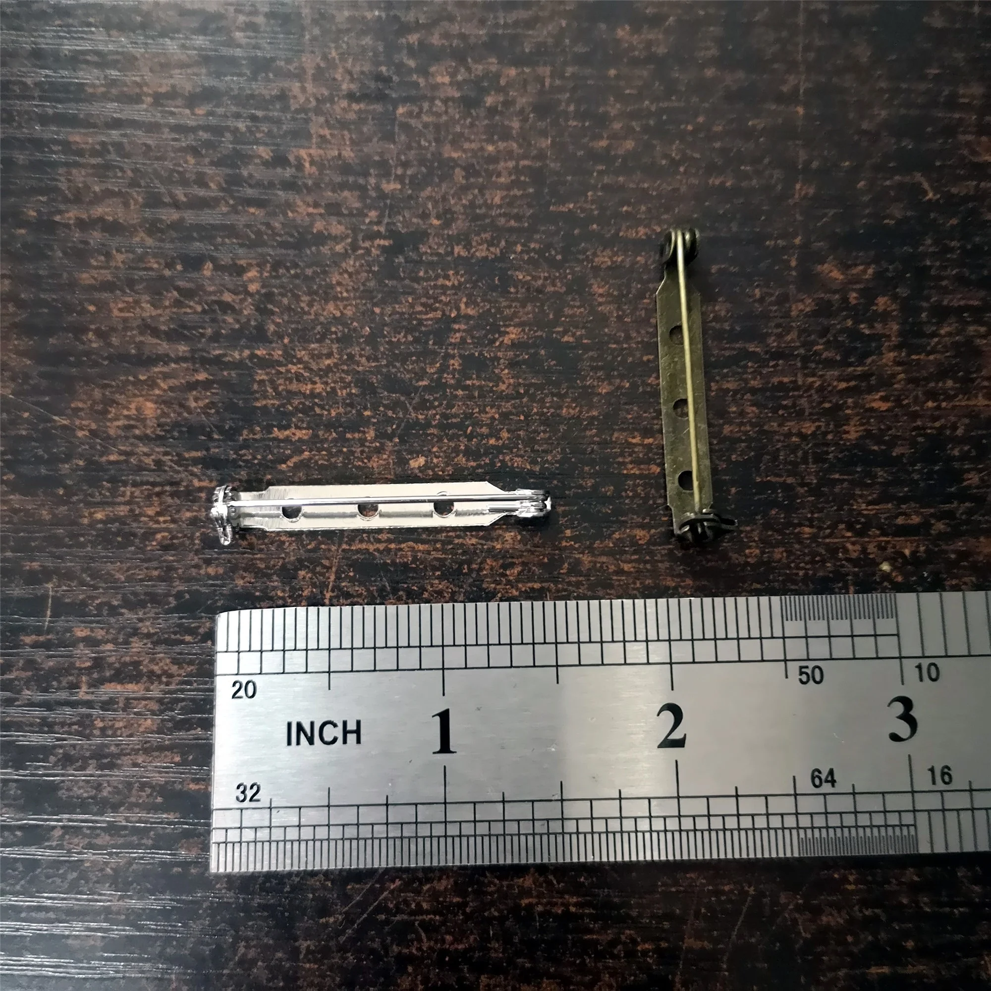 Brooch Base Back Bar Pins Findings Jewelry Making Clip Safty Catch Findings Silver Plated Metal Pin Back Brooch