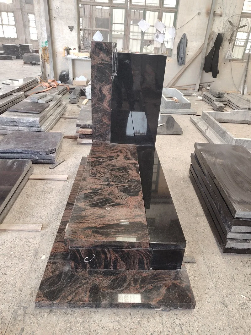 Wholesale Modern Design Composite Two Granite Stone Headstone Tombstone Headstones
