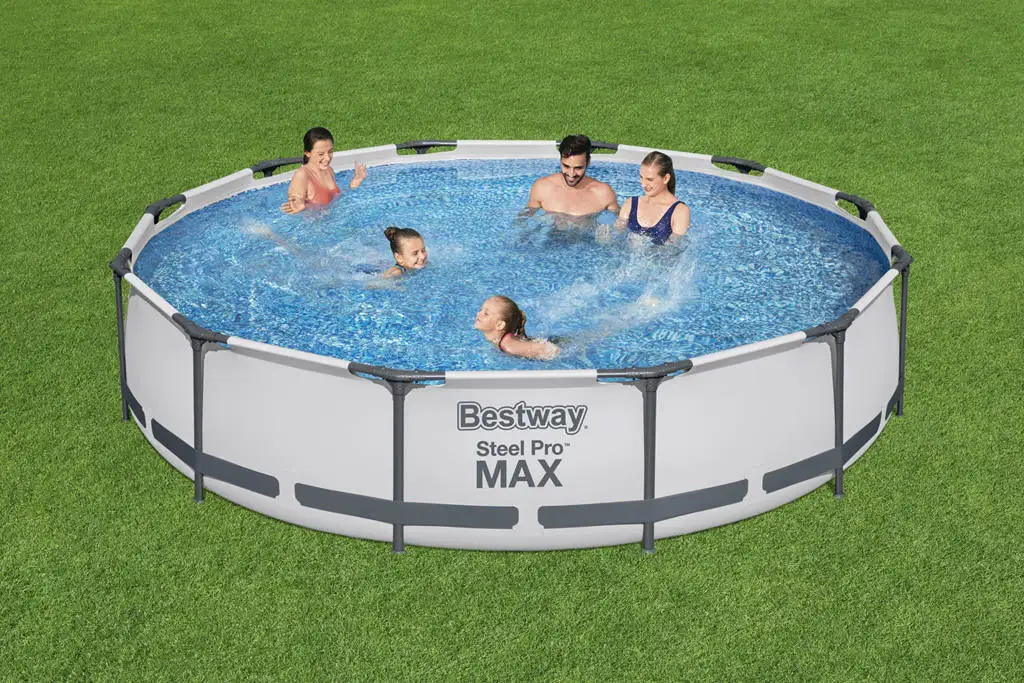 Portable 56416 3.66m X 0.76m Metal Round Frame Pool Adult Above Ground Swimming Pool With Filter Pump
