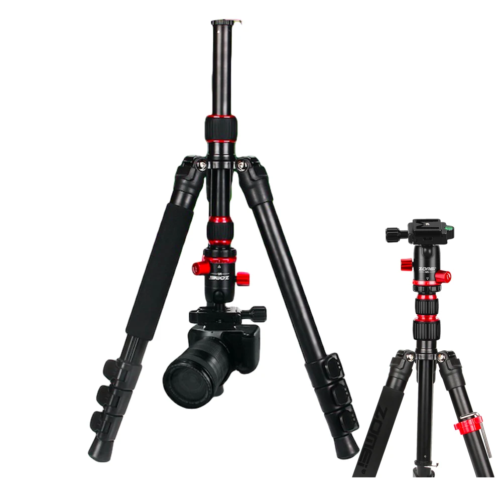 Professional Travel  Carbon Fiber Tripod Foldable Monopod With 360 Degree Panoramic Ball Head For Digital Slr Cameras Telescope