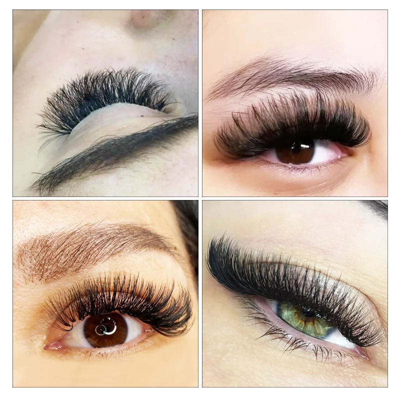 Wholesale 0.07 0.10mm individual lash mink d curl pre made fans volume short steam lashes premade fan