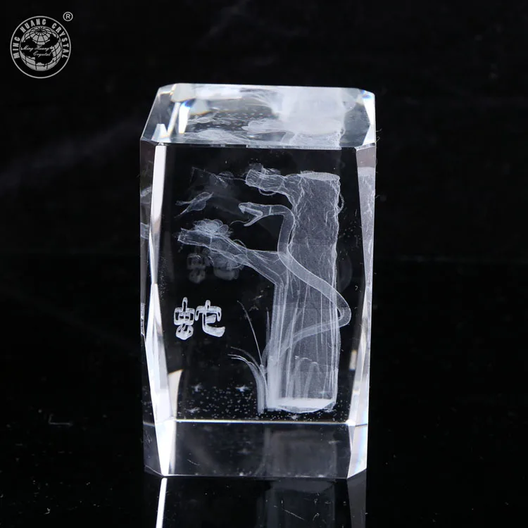 12 китайских знаков зодиака 3d Кристальный блок cube MH-F0580