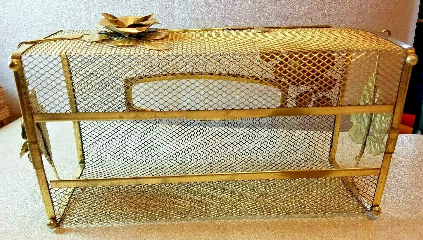 Элегантная золотистая металлическая сетчатая бумажная подставка для столешницы декоративная кухонная утварь аксессуары ресторанов и отелей