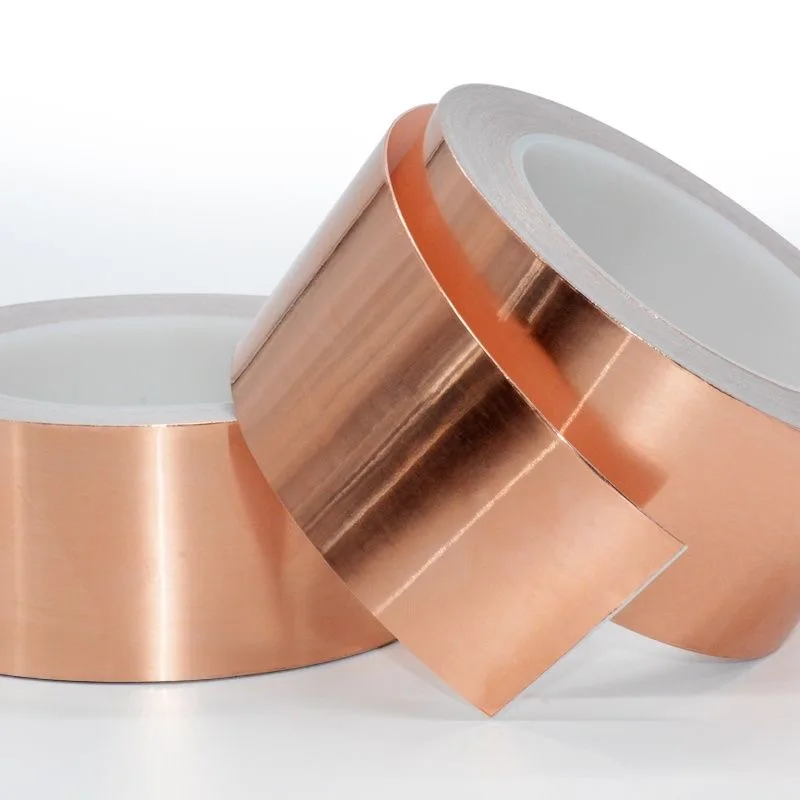Free Sample Factory Price Self-adhesive Single Guide Copper Foil 0.05mm Conductive Copper Foil Tape