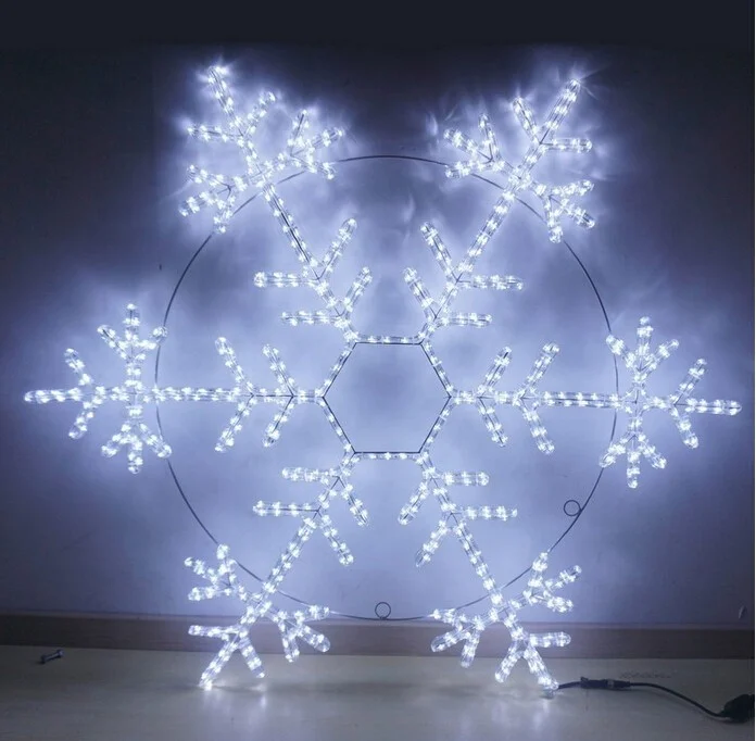 Hot sales Christmas decoration chasing LED Snowflake Motif Light