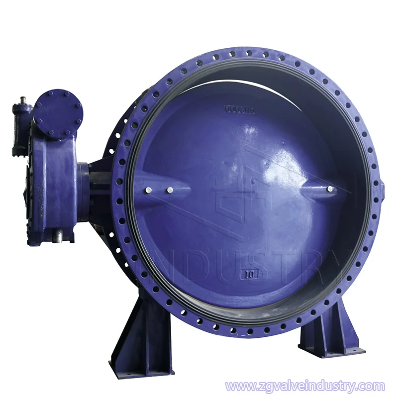 Good Quality High Temperature and Corrosion Resistant Gear Large Size Fanged Butterfly Valve for Compressed Air