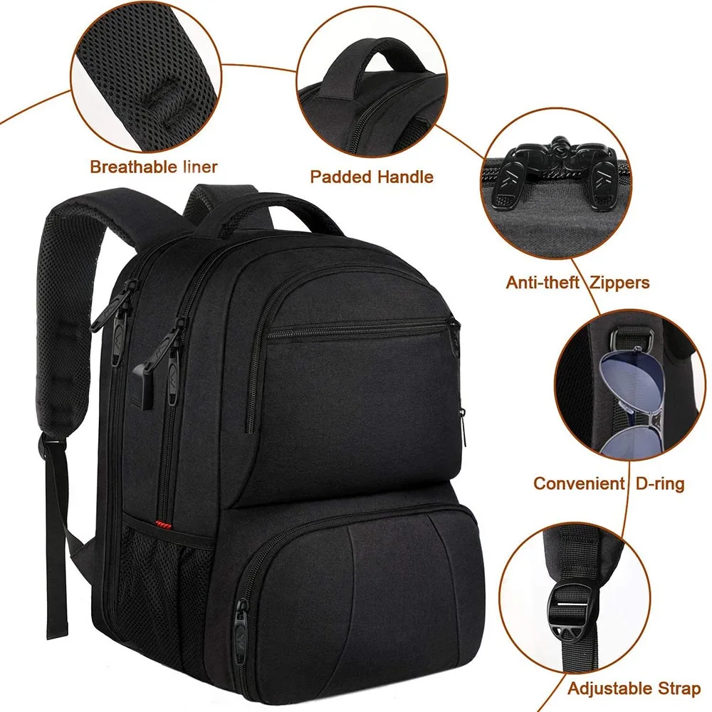 Custom Logo Big Capacity Insulated Cooler Backpack with USB Outdoor Food Delivery Picnic Lunch Backpack